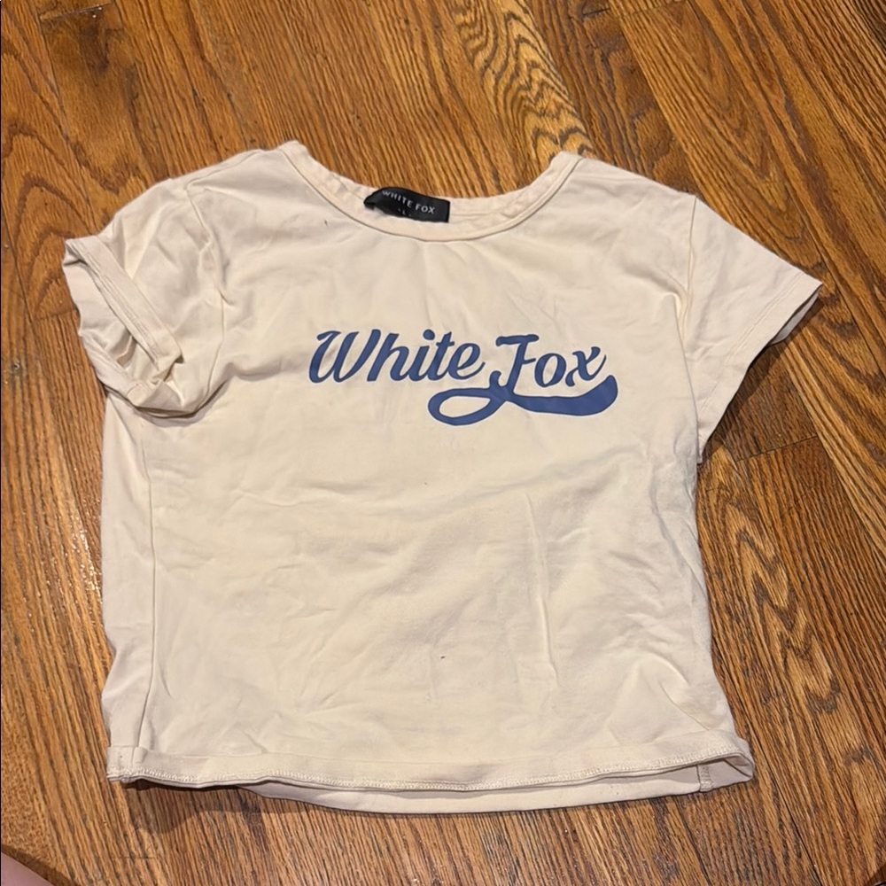 White Fox yellow baby tee